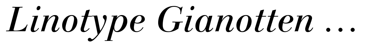 Linotype Gianotten Pro Italic